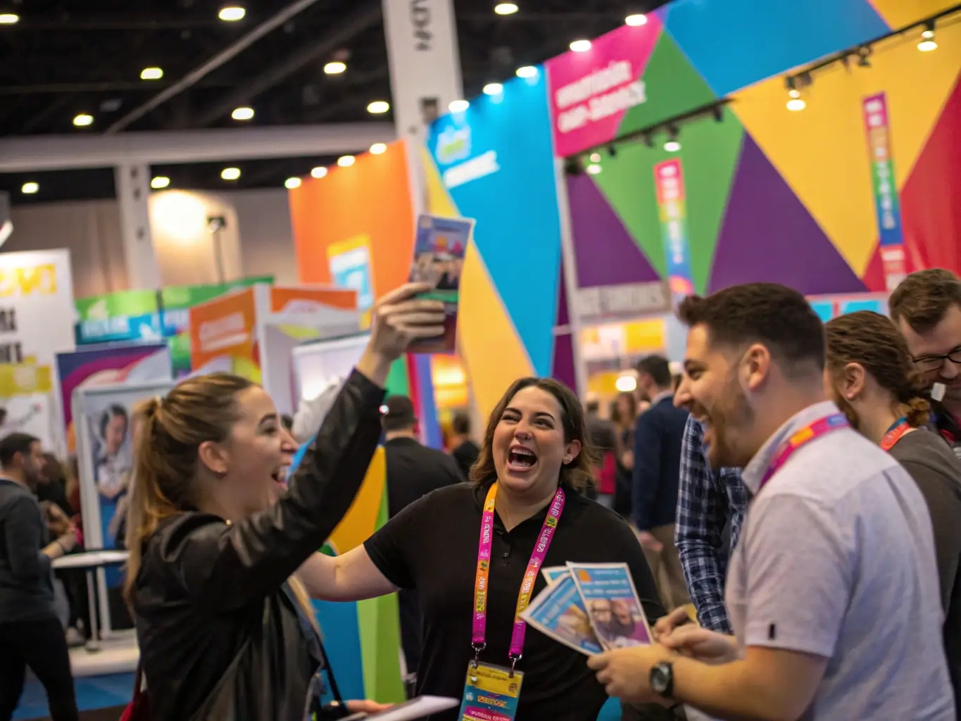 A dynamic photo of the Johannesburg Startup Expo, showcasing a bustling exhibition floor with startups presenting their products and services.