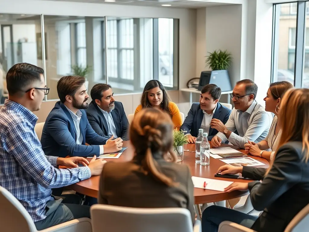 A diverse group of entrepreneurs networking at a vanguarduno conference in Johannesburg, South Africa, with name tags and engaging in conversation.